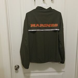 New Balance USMC Marines Green PT Running Track Jacket Mens Small / Women Large